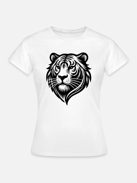 Tigerkopf-Logo - Frauen T-Shirt - Weiß