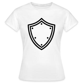 Schild - Frauen T-Shirt - Weiß - Vorne - AI Model Female 172 dark (172cm)