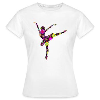 ballerina ballett dance dancer tanz taenzer yoga33 - Frauen T-Shirt - Weiß - Vorne - AI Model Female 172 dark (172cm)