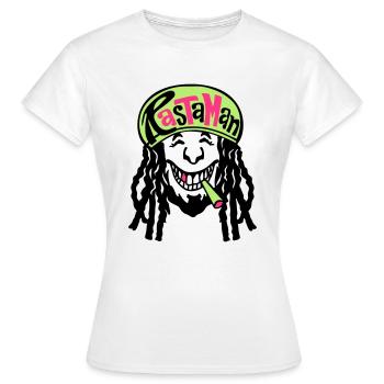 "RastaMan" Marijuana | Cannabis Marijuana | Reggae - Women's T-Shirt - white - Front - AI Model Female 172 dark (172cm)