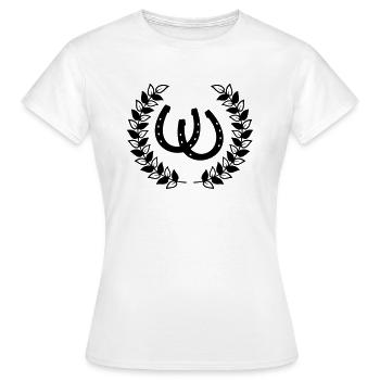 Hufeisen - Frauen T-Shirt - Weiß - Vorne - AI Model Female 172 dark (172cm)