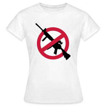 Anti armes contre armes Arme fusils de démolition - T-shirt Femme - blanc - Devant - AI Model Female 172 dark (172cm)
