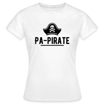 Pa-pirate t-shirt papi pirate - T-shirt Femme - blanc - Devant - AI Model Female 172 dark (172cm)