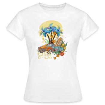 Aloha Sommer Aloha Haweii - T-shirt Femme - blanc - Devant - AI Model Female 172 dark (172cm)