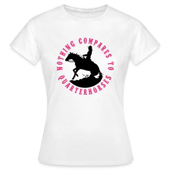 Quarterhorses Lady 2C - Frauen T-Shirt - Weiß - Vorne - AI Model Female 172 dark (172cm)