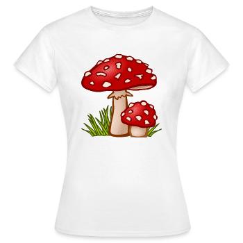 champignons champignons champignons légumes légumes vegetables18 - T-shirt Femme - blanc - Devant - AI Model Female 172 dark (172cm)