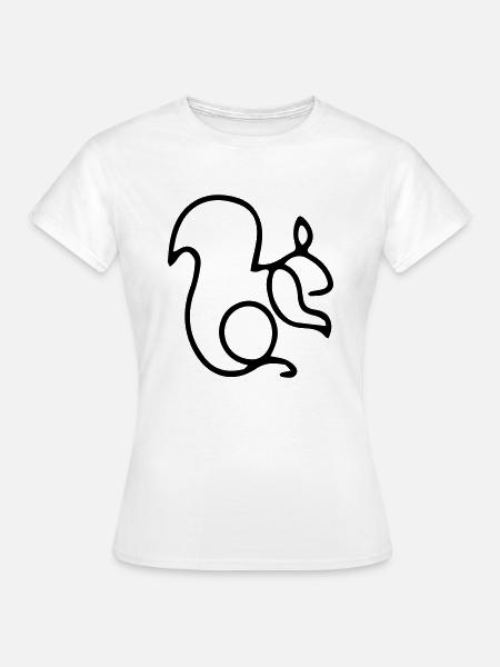 Einschnadiges Eichhörnchen - Frauen T-Shirt - Weiß