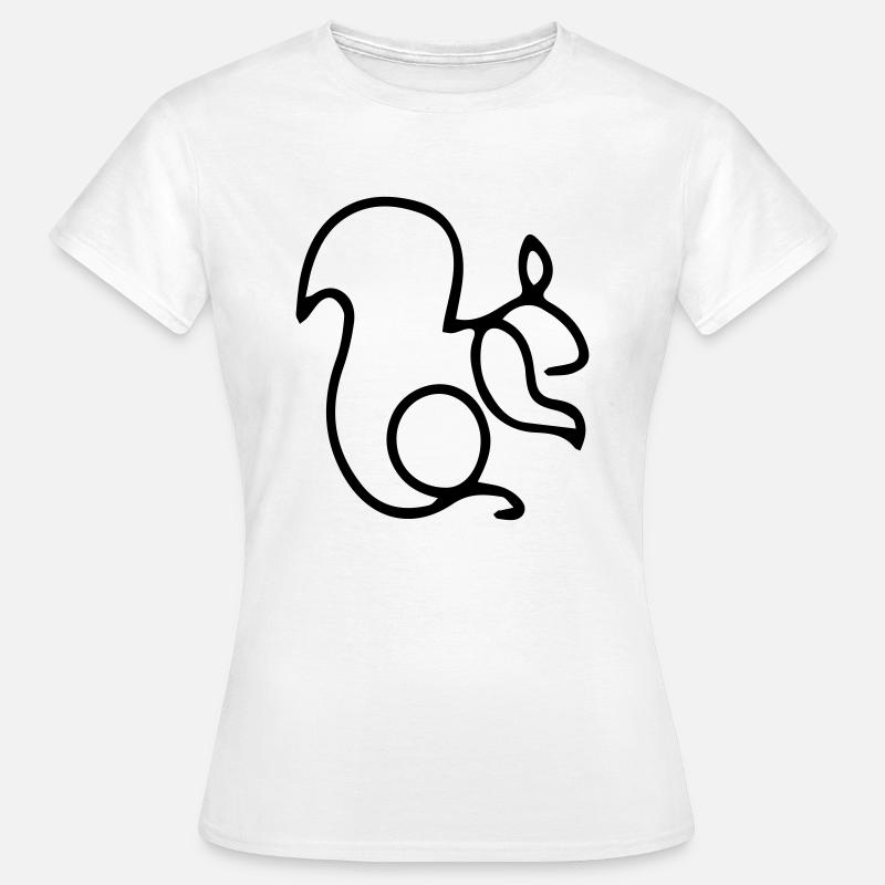 Einschnadiges Eichhörnchen - Frauen T-Shirt - Weiß