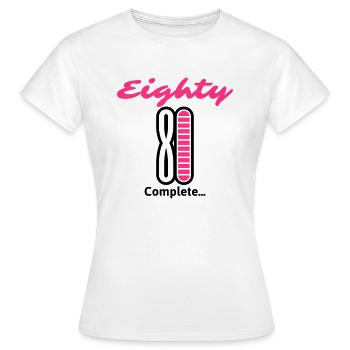 Quatre-vingts complet ... - T-shirt Femme - blanc - Devant - AI Model Female 172 dark (172cm)