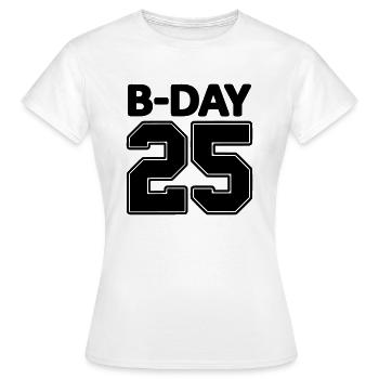 Numéro Shirt 25/25 ans numéro de maillot Bday - T-shirt Femme - blanc - Devant - AI Model Female 172 dark (172cm)