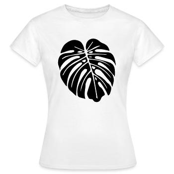 feuille de monstera - T-shirt Femme - blanc - Devant - AI Model Female 172 dark (172cm)