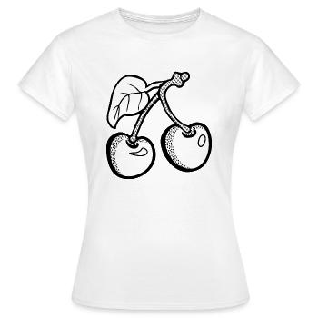 cherries kirschen veggie gemuese fruits16 - Frauen T-Shirt - Weiß - Vorne - AI Model Female 172 dark (172cm)