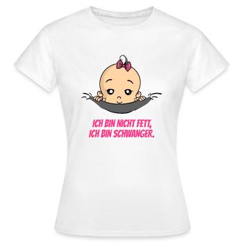 Ich Bin Nicht Fett Schwangerschaft Baby - Frauen T-Shirt - Weiß - Vorne - AI Model Female 172 dark (172cm)