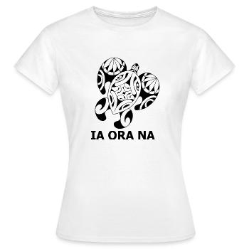 Tortue Polynésienne - T-shirt Femme - blanc - Devant - AI Model Female 172 dark (172cm)
