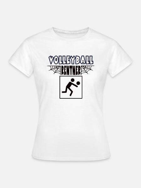 Volleyball Rentner Volleyballer Rente Ruhestand - Frauen T-Shirt - Weiß