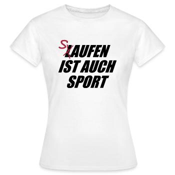 Saufen Ist Auch Sport Maiwanderung Laufen Sauftour - Frauen T-Shirt - Weiß - Vorne - AI Model Female 172 dark (172cm)