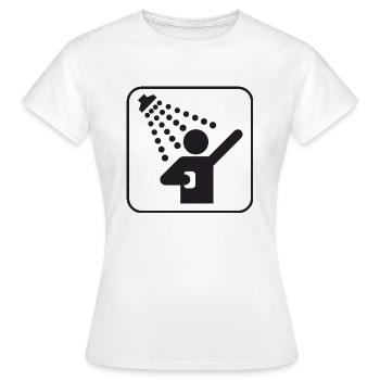 Duschen - Frauen T-Shirt - Weiß - Vorne - AI Model Female 172 dark (172cm)