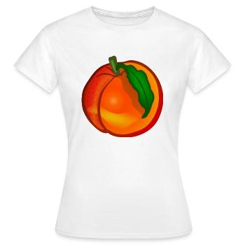 veggie Veggie pêche pêche fruits2 - T-shirt Femme - blanc - Devant - AI Model Female 172 dark (172cm)