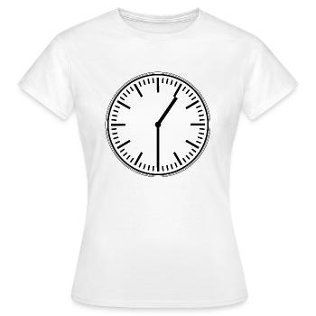 clock time clock time hourglass hourglass34 - Women's T-Shirt - white - Front - AI Model Female 172 dark (172cm)