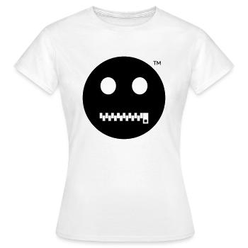 Smiley Shut up - Sei Still - Frauen T-Shirt - Weiß - Vorne - AI Model Female 172 dark (172cm)