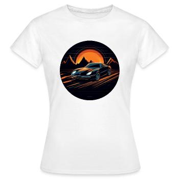 Voiture rétro du futur - T-shirt Femme - blanc - Devant - AI Model Female 172 dark (172cm)