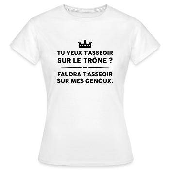 Punchline - Rap - Booba - T-shirt Femme - blanc - Devant - AI Model Female 172 dark (172cm)