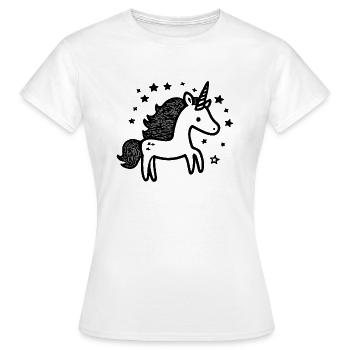 einhorn - Frauen T-Shirt - Weiß - Vorne - AI Model Female 172 dark (172cm)