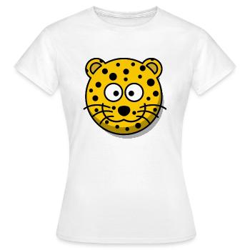 leopard - Women's T-Shirt - white - Front - AI Model Female 172 dark (172cm)