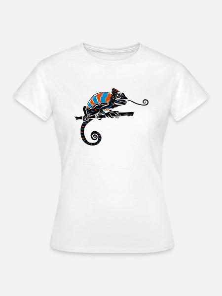 chamaeleon - Frauen T-Shirt - Weiß
