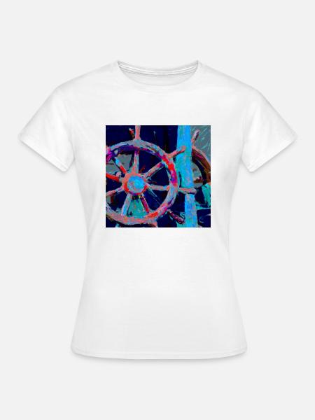 Steuerrad - Frauen T-Shirt - Weiß