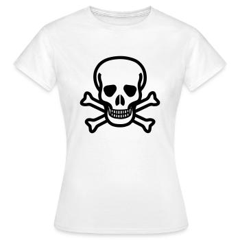 Tatouage tribal crâne - T-shirt Femme - blanc - Devant - AI Model Female 172 dark (172cm)
