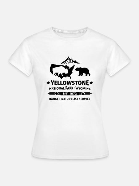 Bisons Bären Yellowstone National Park Wyoming USA - Frauen T-Shirt - Weiß