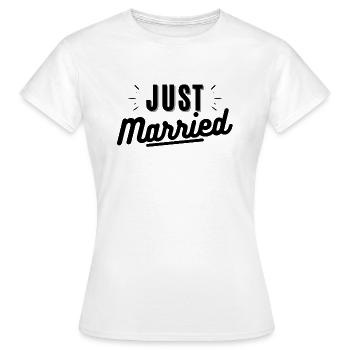 just married. nouveau marié - T-shirt Femme - blanc - Devant - AI Model Female 172 dark (172cm)