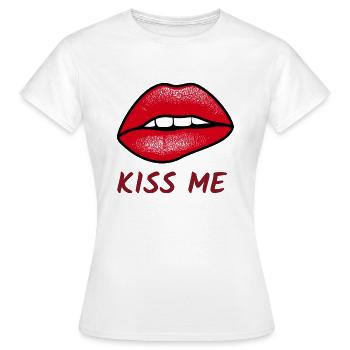 Kiss me Clothing - Frauen T-Shirt - Weiß - Vorne - AI Model Female 172 dark (172cm)