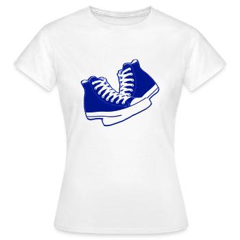 chaussures old school - T-shirt Femme - blanc - Devant - AI Model Female 172 dark (172cm)
