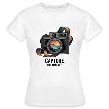 Capture the Journey - Frauen T-Shirt - Weiß - Vorne - AI Model Female 172 dark (172cm)