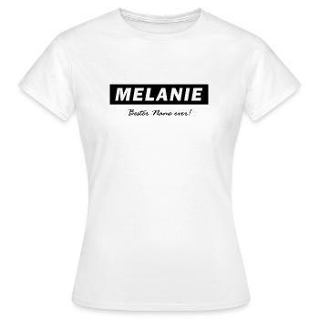 Melanie - Frauen T-Shirt - Weiß - Vorne - AI Model Female 172 dark (172cm)