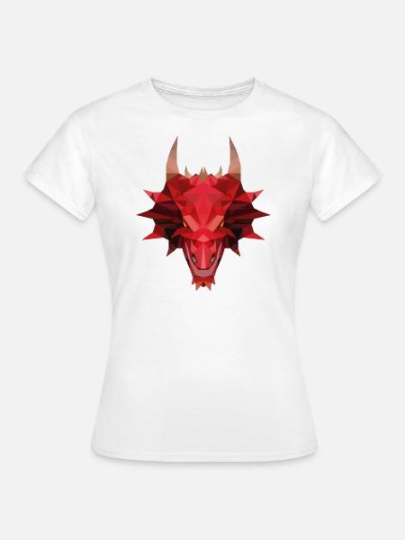 Roter Drache - Frauen T-Shirt - Weiß