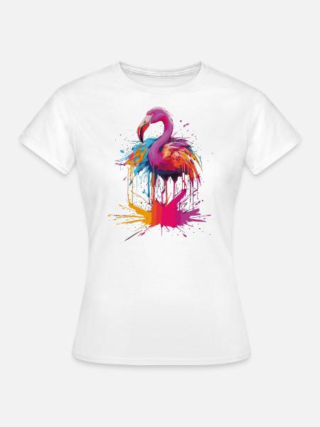 Flamingo - Frauen T-Shirt - Weiß