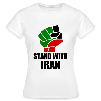Stand with iran - Women's T-Shirt - white - Front - AI Model Female 172 dark (172cm)