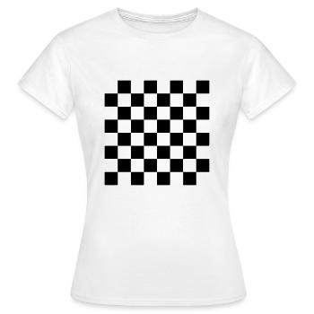 Schach, schachbrett - Frauen T-Shirt - Weiß - Vorne - AI Model Female 172 dark (172cm)