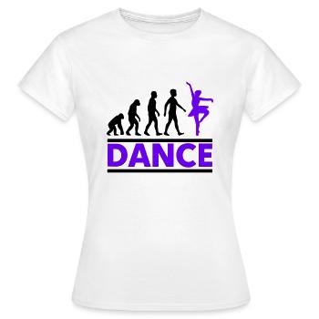 Tanz Klassische Weibliche Evolution - Frauen T-Shirt - Weiß - Vorne - AI Model Female 172 dark (172cm)