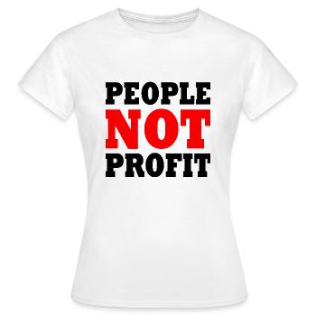 People not profit - T-shirt Femme - blanc - Devant - AI Model Female 172 dark (172cm)
