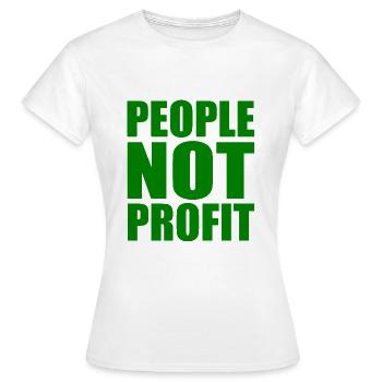 People not profit - T-shirt Femme - blanc - Devant - AI Model Female 172 dark (172cm)