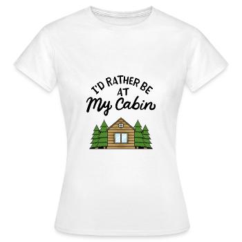 Cabane de camping Forêt - T-shirt Femme - blanc - Devant - AI Model Female 172 dark (172cm)