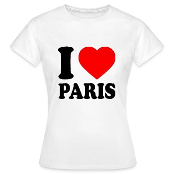 I love paris - Frauen T-Shirt - Weiß - Vorne - AI Model Female 172 dark (172cm)