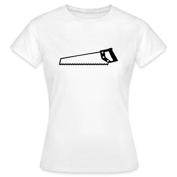 Scie - T-shirt Femme - blanc - Devant - AI Model Female 172 dark (172cm)