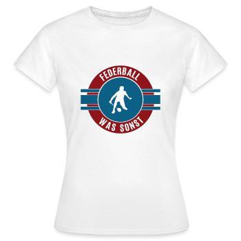 Federball Federballer Federballspieler Badminton - Frauen T-Shirt - Weiß - Vorne - AI Model Female 172 dark (172cm)