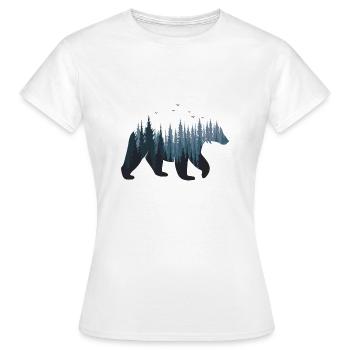 Origami ours de Berlin - T-shirt Femme - blanc - Devant - AI Model Female 172 dark (172cm)