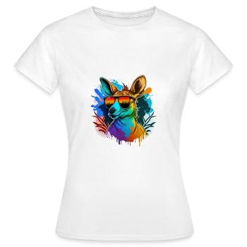 Kangaroo shirt - Frauen T-Shirt - Weiß - Vorne - AI Model Female 172 dark (172cm)